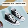 imagehash bubbie High Top Sneakers for Women Classic High Tops Canvas Shoes Lace up Womens Fashion SneakerBlack