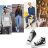 imagehash bubbie High Top Sneakers for Women Classic High Tops Canvas Shoes Lace up Womens Fashion SneakerBlack Flower
