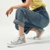 imagehash bubbie High Top Sneakers for Women Classic High Tops Canvas Shoes Lace up Womens Fashion SneakerBlue Print