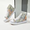 imagehash bubbie High Top Sneakers for Women Classic High Tops Canvas Shoes Lace up Womens Fashion SneakerBlue Print