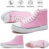 imagehash bubbie High Top Sneakers for Women Classic High Tops Canvas Shoes Lace up Womens Fashion SneakerBright Pink