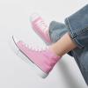 imagehash bubbie High Top Sneakers for Women Classic High Tops Canvas Shoes Lace up Womens Fashion SneakerBright Pink