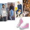 imagehash bubbie High Top Sneakers for Women Classic High Tops Canvas Shoes Lace up Womens Fashion SneakerBright Pink