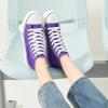 imagehash bubbie High Top Sneakers for Women Classic High Tops Canvas Shoes Lace up Womens Fashion SneakerDark Purple