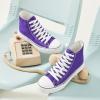 imagehash bubbie High Top Sneakers for Women Classic High Tops Canvas Shoes Lace up Womens Fashion SneakerDark Purple