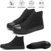 imagehash bubbie High Top Sneakers for Women Classic High Tops Canvas Shoes Lace up Womens Fashion SneakerFull Black