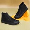 imagehash bubbie High Top Sneakers for Women Classic High Tops Canvas Shoes Lace up Womens Fashion SneakerFull Black
