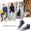 imagehash bubbie High Top Sneakers for Women Classic High Tops Canvas Shoes Lace up Womens Fashion SneakerNavy
