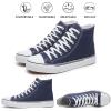 imagehash bubbie High Top Sneakers for Women Classic High Tops Canvas Shoes Lace up Womens Fashion SneakerNavy