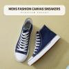 imagehash bubbie High Top Sneakers for Women Classic High Tops Canvas Shoes Lace up Womens Fashion SneakerNavy