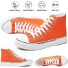imagehash bubbie High Top Sneakers for Women Classic High Tops Canvas Shoes Lace up Womens Fashion SneakerOrange