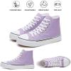imagehash bubbie High Top Sneakers for Women Classic High Tops Canvas Shoes Lace up Womens Fashion SneakerPurple