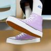 imagehash bubbie High Top Sneakers for Women Classic High Tops Canvas Shoes Lace up Womens Fashion SneakerPurple