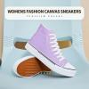 imagehash bubbie High Top Sneakers for Women Classic High Tops Canvas Shoes Lace up Womens Fashion SneakerPurple