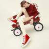 imagehash bubbie High Top Sneakers for Women Classic High Tops Canvas Shoes Lace up Womens Fashion SneakerRed