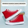 imagehash bubbie High Top Sneakers for Women Classic High Tops Canvas Shoes Lace up Womens Fashion SneakerRed