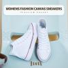 imagehash bubbie High Top Sneakers for Women Classic High Tops Canvas Shoes Lace up Womens Fashion SneakerWhite