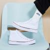 imagehash bubbie High Top Sneakers for Women Classic High Tops Canvas Shoes Lace up Womens Fashion SneakerWhite