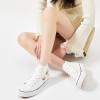 imagehash bubbie High Top Sneakers for Women Classic High Tops Canvas Shoes Lace up Womens Fashion SneakerWhite Lotus