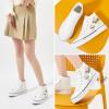 imagehash bubbie High Top Sneakers for Women Classic High Tops Canvas Shoes Lace up Womens Fashion SneakerWhite Lotus