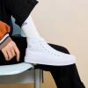 imagehash bubbie High Top Sneakers for Women Classic High Tops Canvas Shoes Lace up Womens Fashion SneakerWhite Mono