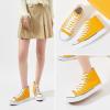imagehash bubbie High Top Sneakers for Women Classic High Tops Canvas Shoes Lace up Womens Fashion SneakerYellow