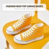 imagehash bubbie High Top Sneakers for Women Classic High Tops Canvas Shoes Lace up Womens Fashion SneakerYellow