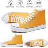 imagehash bubbie High Top Sneakers for Women Classic High Tops Canvas Shoes Lace up Womens Fashion SneakerYellow