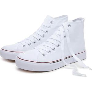 imagehash bubbie High Top Sneakers for Women Classic High Tops Canvas Shoes Lace up Womens Fashion SneakerWhite