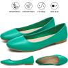 imageHash Bubbie Womens Flats Shoes Ballet Flats Dress Shoes Comfortable PU Leather Slip on Shoes for WomenGreen