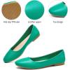 imageHash Bubbie Womens Flats Shoes Ballet Flats Dress Shoes Comfortable PU Leather Slip on Shoes for WomenGreen