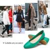 imageHash Bubbie Womens Flats Shoes Ballet Flats Dress Shoes Comfortable PU Leather Slip on Shoes for WomenGreen