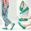 imageHash Bubbie Womens Flats Shoes Ballet Flats Dress Shoes Comfortable PU Leather Slip on Shoes for WomenGreen
