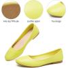 imageHash Bubbie Womens Flats Shoes Ballet Flats Dress Shoes Comfortable PU Leather Slip on Shoes for WomenLemon Yellow