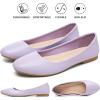 imageHash Bubbie Womens Flats Shoes Ballet Flats Dress Shoes Comfortable PU Leather Slip on Shoes for WomenLight Purple