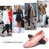 imageHash Bubbie Womens Flats Shoes Ballet Flats Dress Shoes Comfortable PU Leather Slip on Shoes for WomenPeach