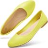 imageHash Bubbie Womens Flats Shoes Ballet Flats Dress Shoes Comfortable PU Leather Slip on Shoes for WomenLemon Yellow