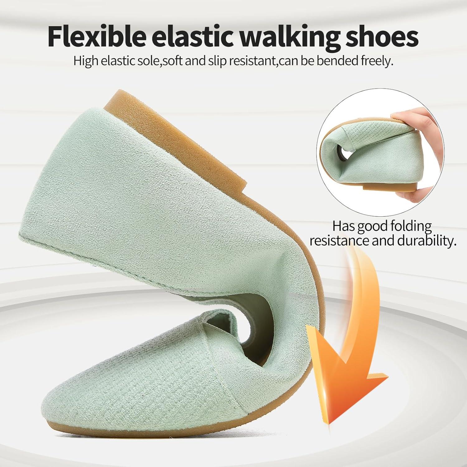 imagehash bubbie Womens Flats Shoes Black Ballet Flats Dress Shoes for Women Slip on Comfortable Dressy LoafersLight Green