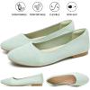 imagehash bubbie Womens Flats Shoes Black Ballet Flats Dress Shoes for Women Slip on Comfortable Dressy LoafersLight Green