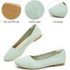 imagehash bubbie Womens Flats Shoes Black Ballet Flats Dress Shoes for Women Slip on Comfortable Dressy LoafersLight Green