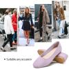 imagehash bubbie Womens Flats Shoes Black Ballet Flats Dress Shoes for Women Slip on Comfortable Dressy LoafersLight Purple