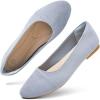 imagehash bubbie Womens Flats Shoes Black Ballet Flats Dress Shoes for Women Slip on Comfortable Dressy LoafersLight Blue