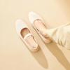 image:imagehash bubbie Womens Black Flats Shoes Suede Mary Janes Ballet Flats Memory Foam Comfortable Dress ShoesBeige