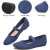 image:imagehash bubbie Womens Black Flats Shoes Suede Mary Janes Ballet Flats Memory Foam Comfortable Dress ShoesNavy