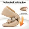 image:imagehash bubbie Womens Mary Janes Flats Shoes Black Ballet Flats Memory Foam Dress Shoes with StrapKhaki