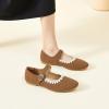 image:imagehash bubbie Womens Mary Janes Flats Shoes Black Ballet Flats Memory Foam Dress Shoes with StrapMocha Brown