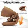 image:imagehash bubbie Womens Mary Janes Flats Shoes Black Ballet Flats Memory Foam Dress Shoes with StrapMocha Brown