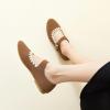 image:imagehash bubbie Womens Mary Janes Flats Shoes Black Ballet Flats Memory Foam Dress Shoes with StrapMocha Brown