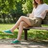 image:imagehash bubbie Womens Mules Comfortable Slip on Sneakers Tennis Shoes Summer Backless Canvas Shoes Close Toed SandalsDark Green