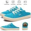image:imagehash bubbie Womens Mules Comfortable Slip on Sneakers Tennis Shoes Summer Backless Canvas Shoes Close Toed SandalsLake Blue